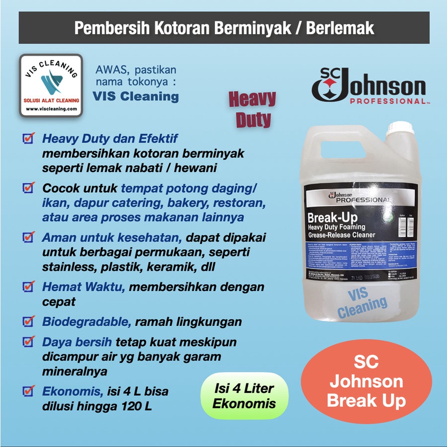 SC Johnson Break Up - Cairan Pembersih Minyak dan Dapur ( 4 L )