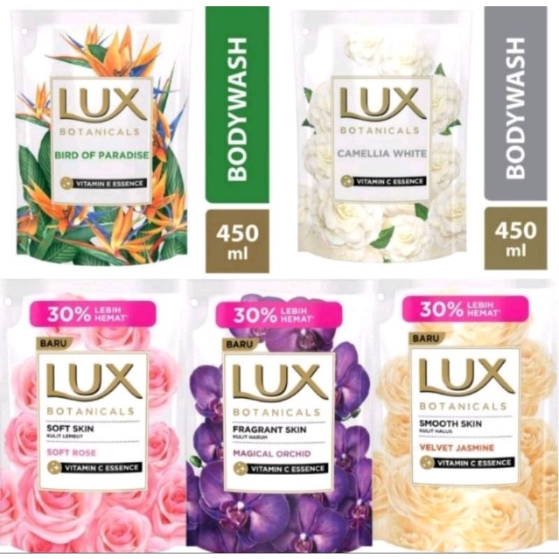 Lux cair sabun mandi 450 ml/400ml