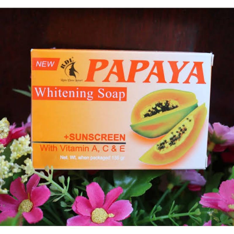 Sabun Papaya RDL Whitening &amp; sunscreen Soap 135 GRAM ORIGINAL By Ratu Duta Lestari