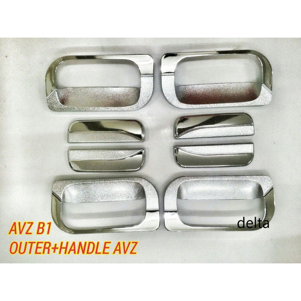 Paket Cover Handle + Outer Avanza/Xenia (1set =4pintu)full Chrome