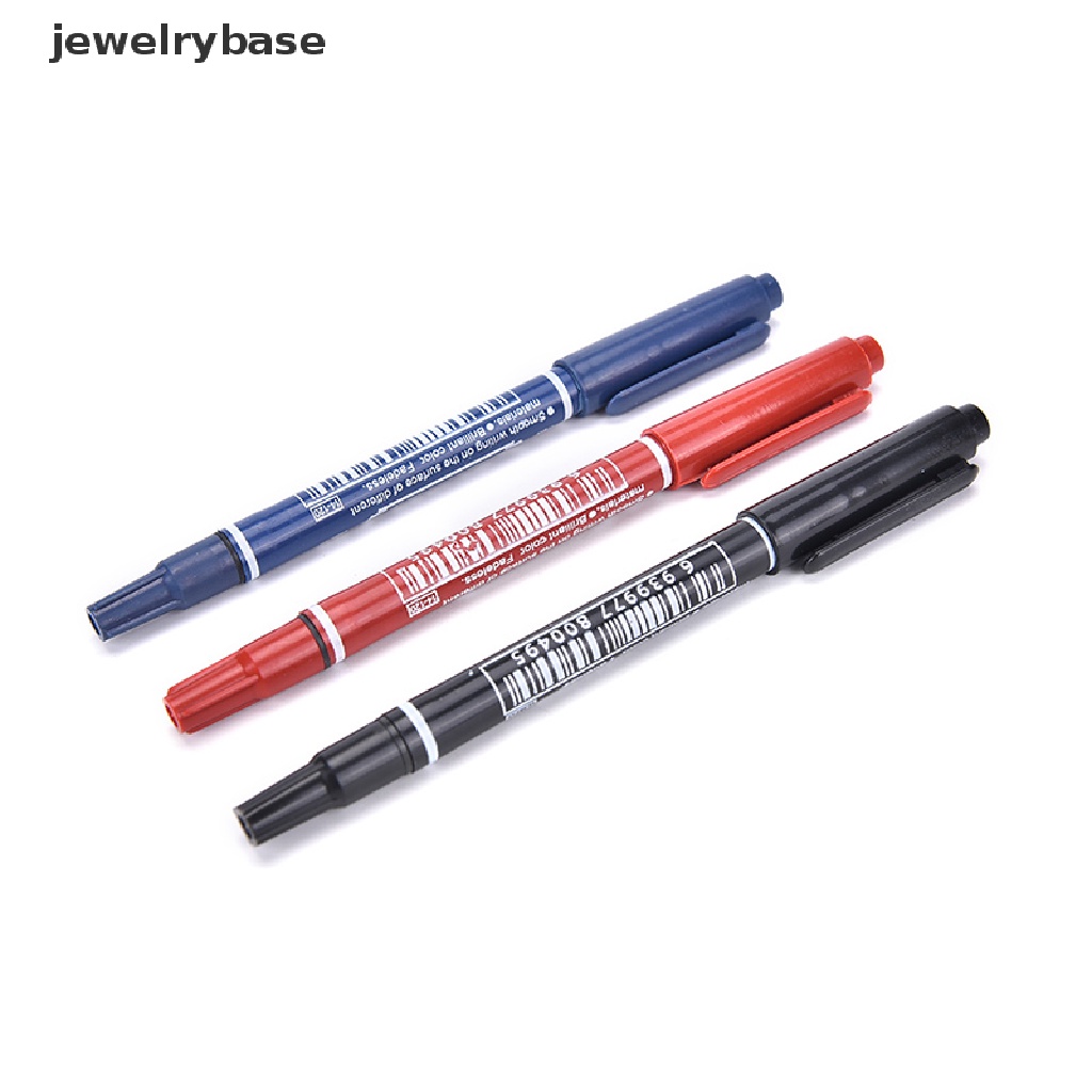 (jewelrybase) Spidol Permanen Ujung Ganda Untuk CD DVD Media Disk Spidol Highlighter Aneka Warna Untuk Bisnis / Kantor Pen Marker Mini