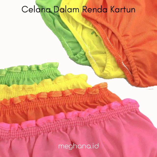 CD Celana Dalam Anak Cewek 3-4 Tahun Celana Dalam Anak Murah CD lokal CD Bonbon pita STABILO