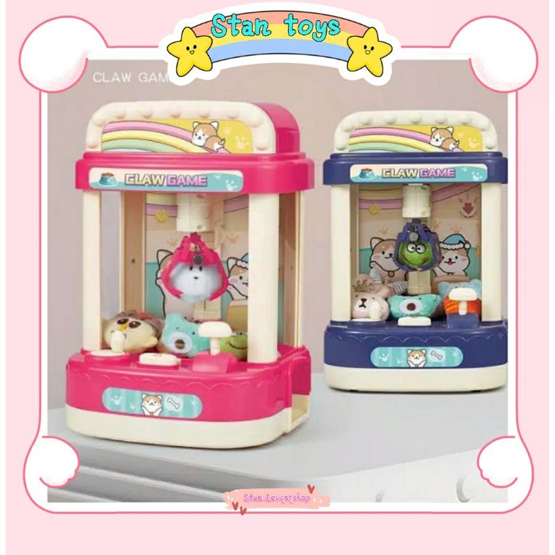 CLAW GAME +6pcs Boneka mini | Mainan anak Capitan Boneka | Mesin penjepit Boneka | Mainan anak bagus