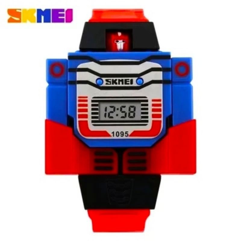 Jam Tangan Anak SKMEI Robot Transformer Hadiah Kado Unik