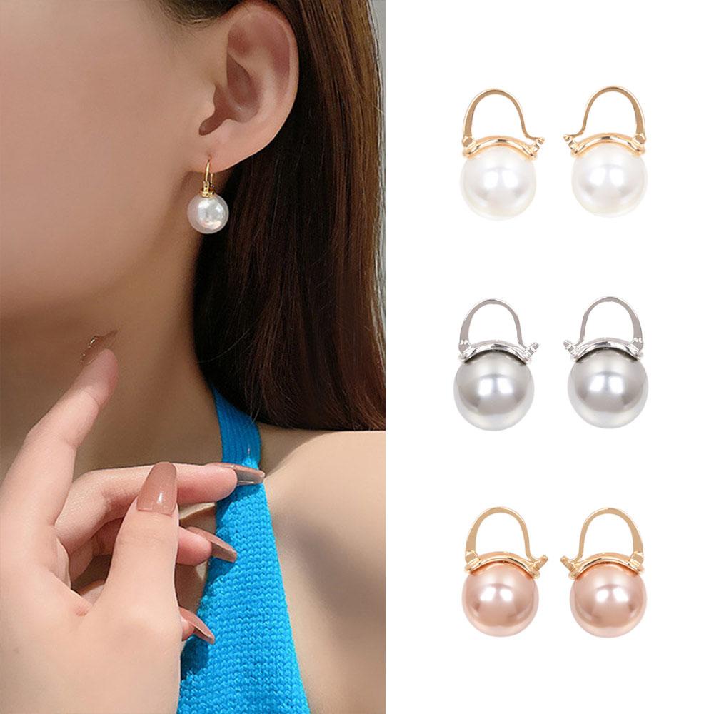 Lily Pearl Earrings Bridal Mutiara Imitasi Pearl Drop Fashion Perhiasan Anting Untuk Wanita