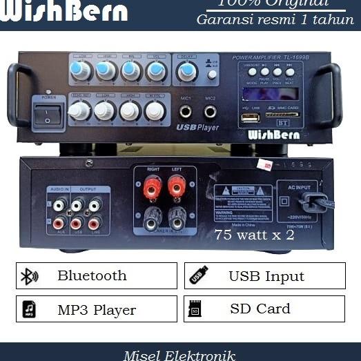 Power Ampli mixer audio karaoke wishbern