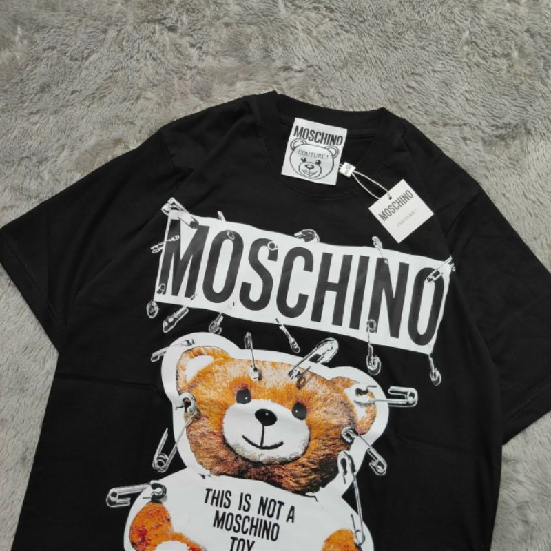 Tshirt Kaos Moschino Rich Dollar Fulltag &amp; Lebel Premium ( Bestseller )