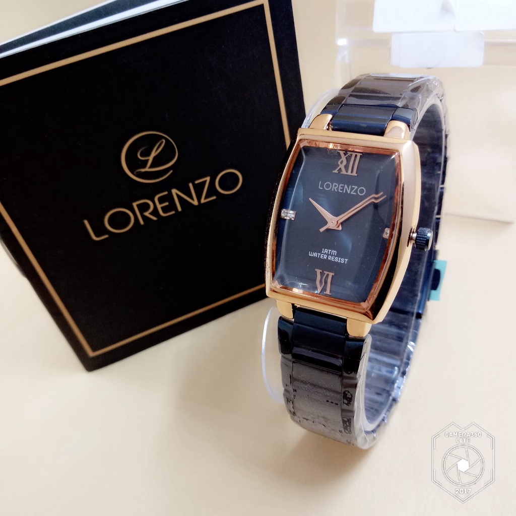 jam tangan wanita lorenzo 7060 /1060 rantai stainless original