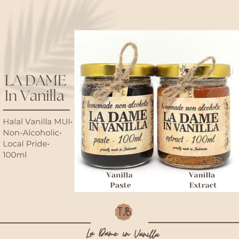 

La Dame in Vanilla Extract (Ekstrak) & Vanilla Paste (Pasta) 100ml Halal Non Alkohol