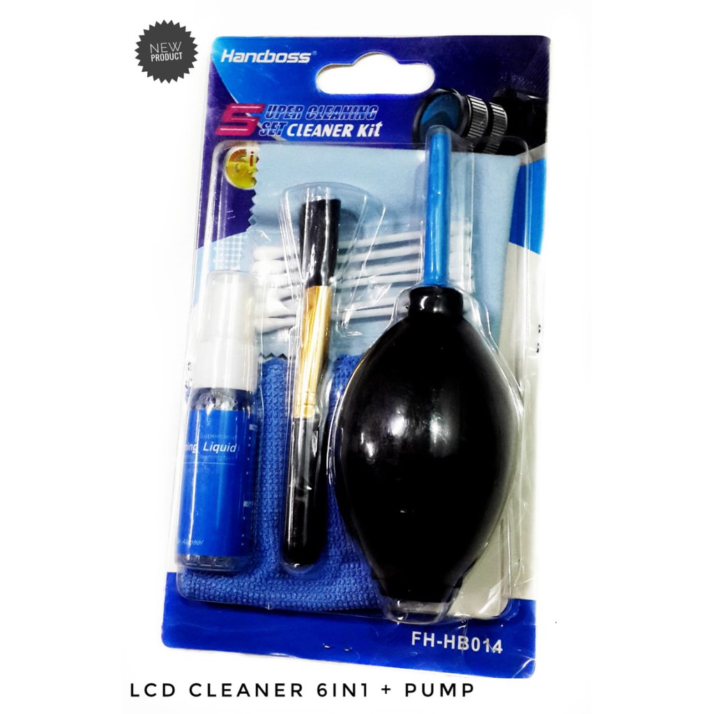 PEMBERSIH LAYAR KOMPUTER / LAPTOP LCD CLEANER KIT 6IN1 + PUMP SUPER CLEANING SET