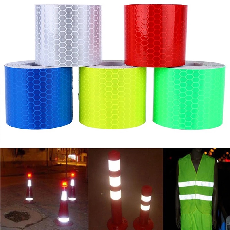 5*100cm Car Warning Conspicuity Self-Adhesive  Reflective Sticker for Car, Bicycle, Motorcycle Rim ，DIY Decoration