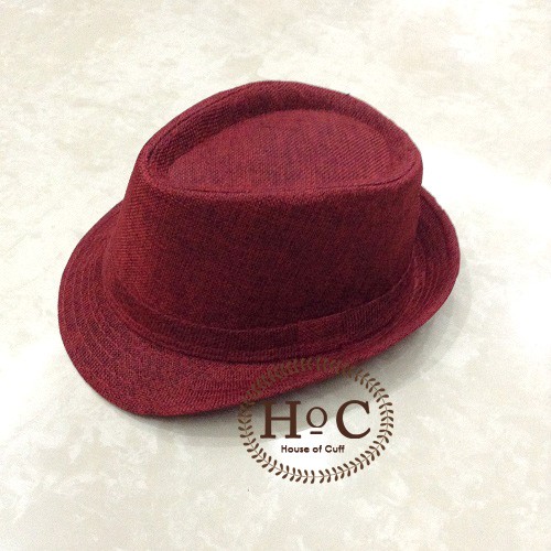 Topi Fedora Hat FEDORA RED