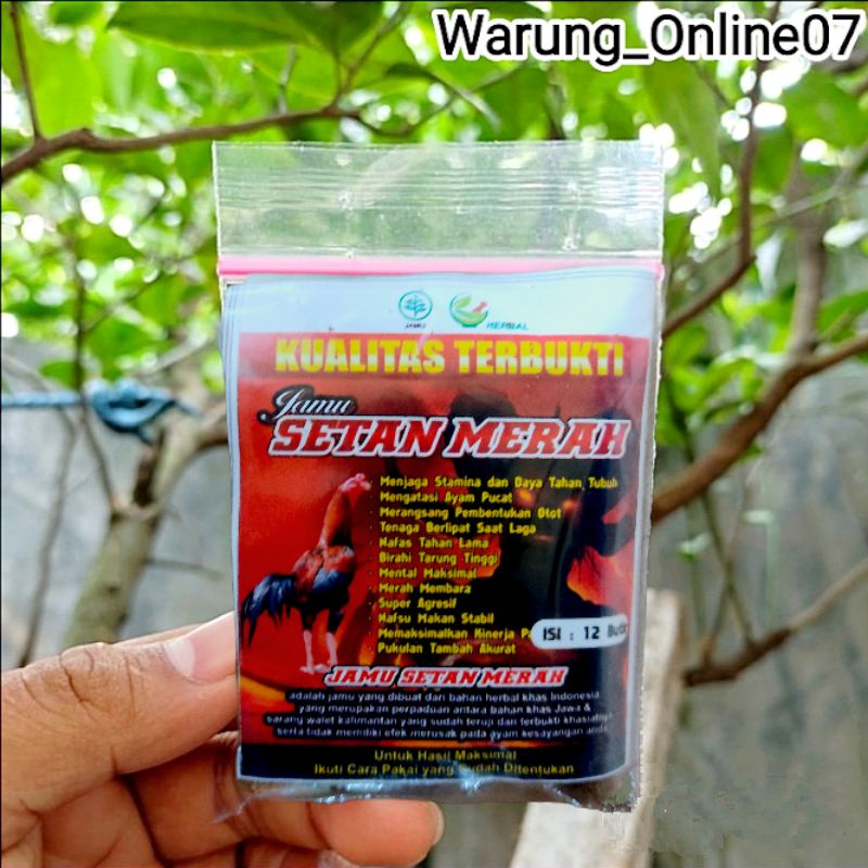 Kamlang Kering Super Jamu Setan Merah & Djaloe High Voltage Perpaduan Jamu Ayam Menambah Stamina Sup