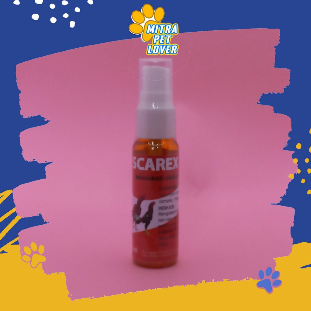 OBAT LUKA AYAM - SCAREX SPRAY 30 ML ORIGINAL - SEMPROTAN ANTI RASA SAKIT &amp; INFEKSI &amp; BOROK KULIT CHICKEN ADUAN UNGGAS BEBEK - LECET - AMAN AMPUH MENGHENTIKAN PENDARAHAN - MURAH ASLI GARANSI - PET ANIMAL TAMASINDO OBAT &amp; VITAMIN TERNAK HEWAN MITRAPETLOVER