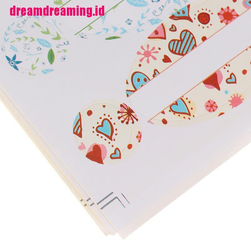 (dreamdreaming.id) 4 Lembar Stiker Label Botol Parfum / Essential Oil Kosong Bentuk Oval