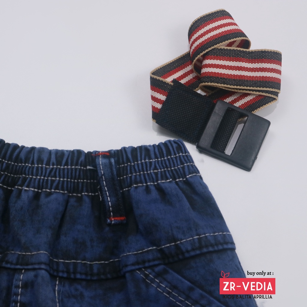 Setelan John Ethes uk 3-4 Tahun /  One Set Lengan Pendek Anak Laki-Laki Celana Jeans Kantong Baju Oblong