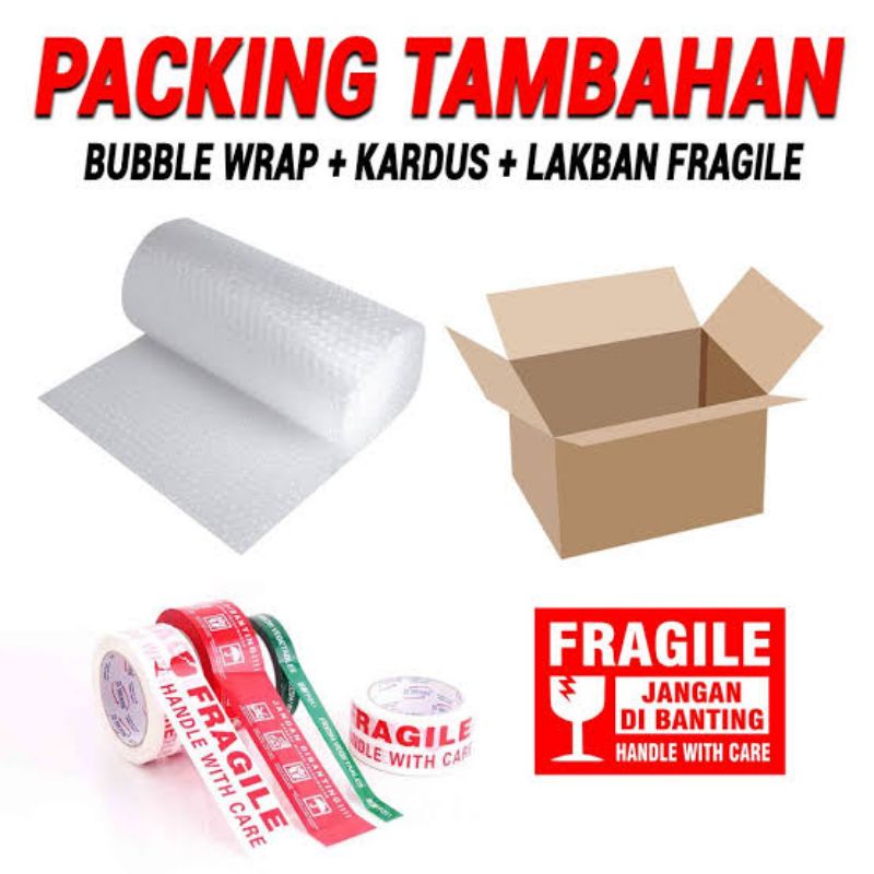 buublewrap/kardus packing tambahan