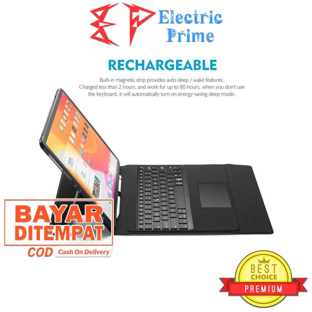 Case Keyboard iPad Pro Gen 4th 12.9 inch 2020 Touchpad TRIPLEDI Bluetooth Casing Leather Flip Cover