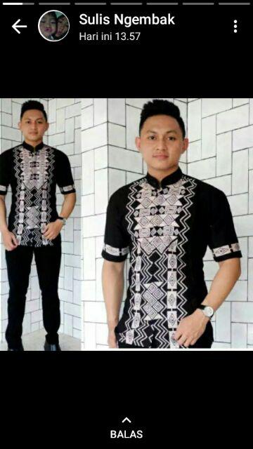 Cinta Batik Hrb026 Kenongo Kemeja Tosca Pendek Pekalongan Padi M L Xl Sogan Tulis Halus Kemeja Batik
