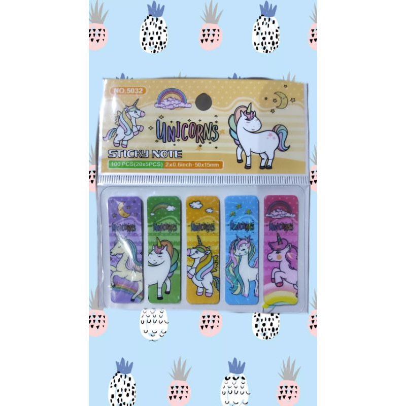 

Sticky Notes Unicorn Lucu Plastik Memo Pembatas Buku