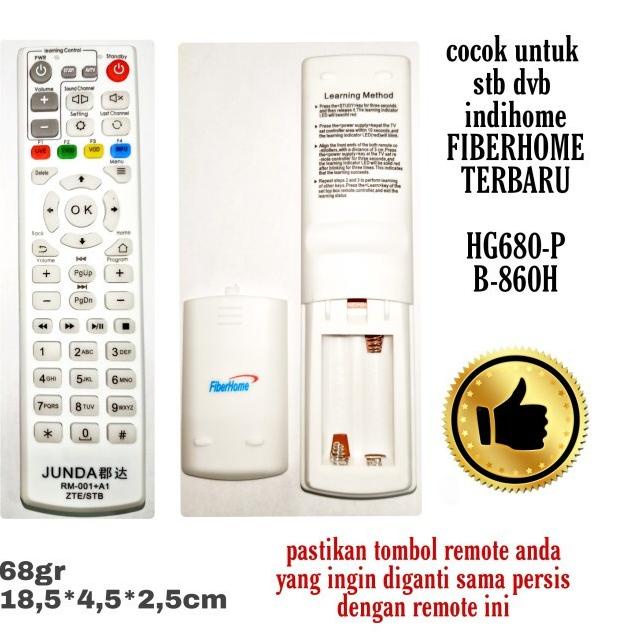 ⚡❤promo setiap hari✔️ REMOTE STB DVB INDIHOME FIBERHOME HG680P TERBARU JUNDA RM 001+A1