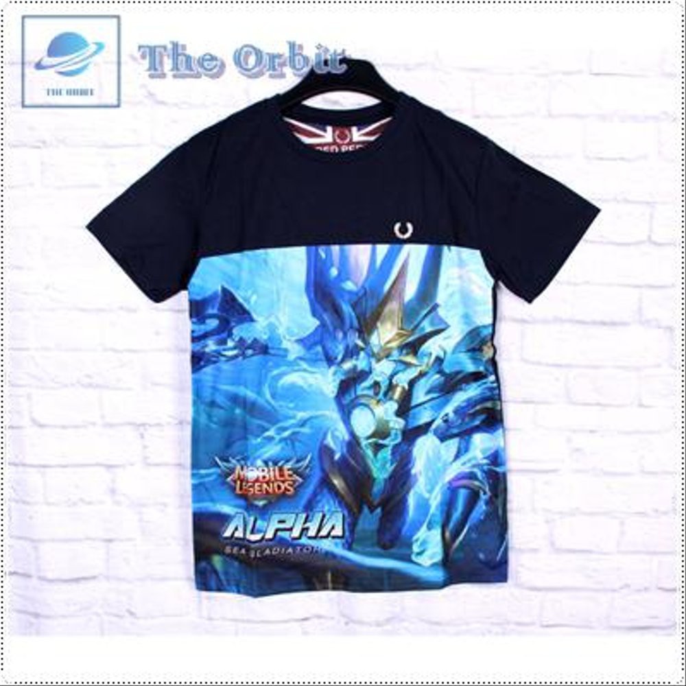 KAOS PRIA MOBILE LEGEND KAOS PRIA KARAKTER ALPHA TSHIRT PRIA PREMIUM HITAM Shopee Indonesia