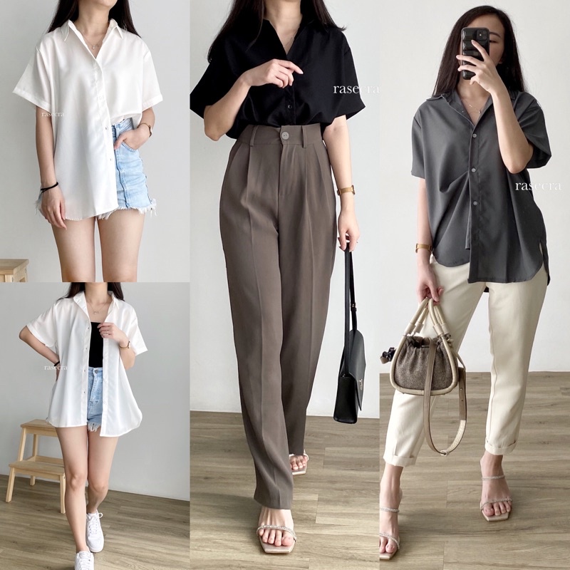 ANNA SHIRT / OVERSIZED SHIRT / SUMMER SHIRT / KEMEJA OVERSIZED / KEMEJA POLOS / SHIRT POLOS