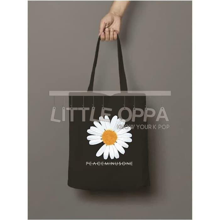 TOTE BAG KPOP BIGBANG G-DRAGON PEACEMINUSONE BIG FLOWER LOGO