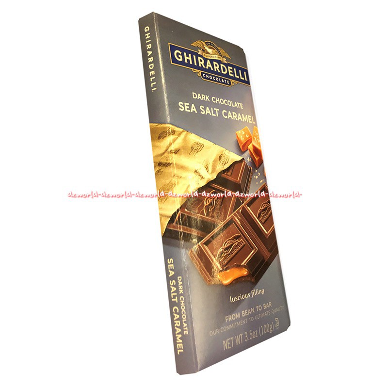 Ghirardelli Dark Chocolate Caramel Raspberry Sea Salt 100gr Coklat Giradeli Girardeli