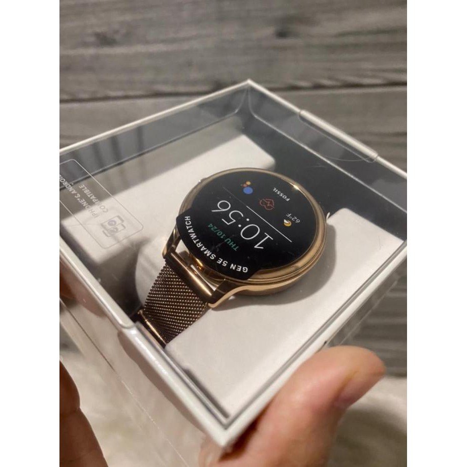 Fossil Ftw6068 Gen 5E Smartwatch Rose Gold Tone Stainless Steel Mesh