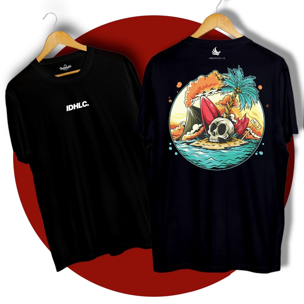 Indoholic kaos pria kaos wanita kaos distro baju kaos pria kaos oversize kaos polos H&amp;M Kaos Cewek Kaos Murah Nasa Kaos Surfing Original Skull Beach