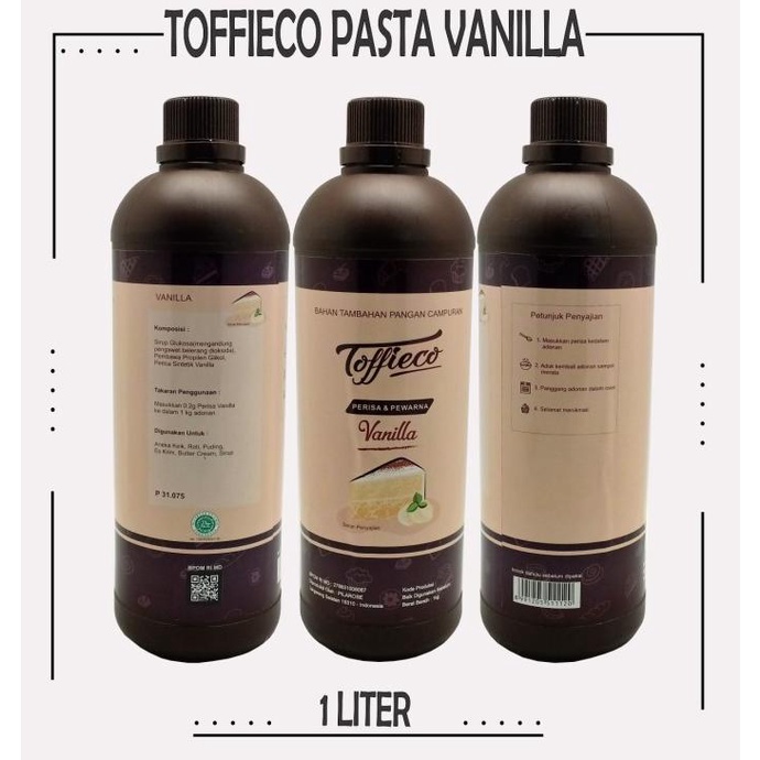 

TOFFIECO PASTA VANILLA 1LTR ---NEW---