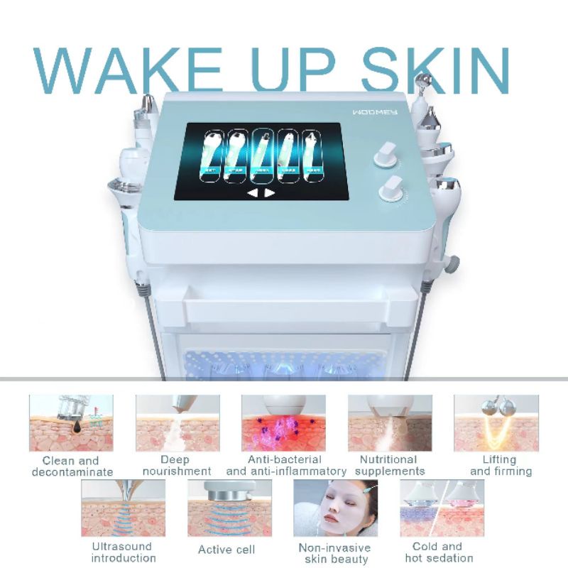 9IN1 Multifunctional oxygen bubble skin care machine hydra standing electroporation