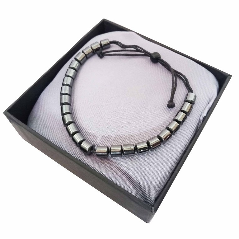 Gelang Tangan Etnik Seri Warna Blustin Metalik Gelap