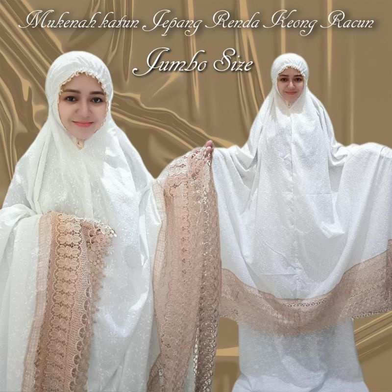 Mukena Dewasa Katun Jepang Ori Jumbo