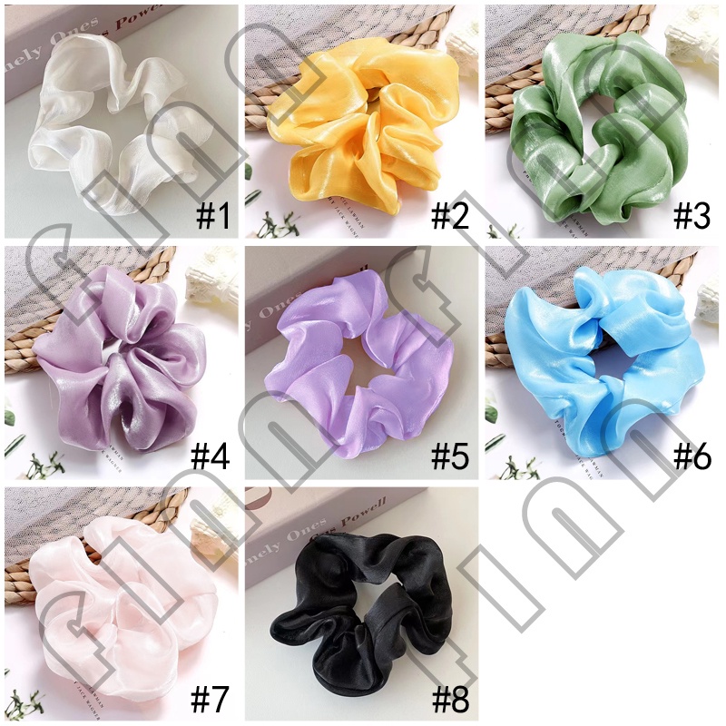 Scrunchie Rambut Satin Untuk Wanita Aksesoris Rambut - Cepol Rambut