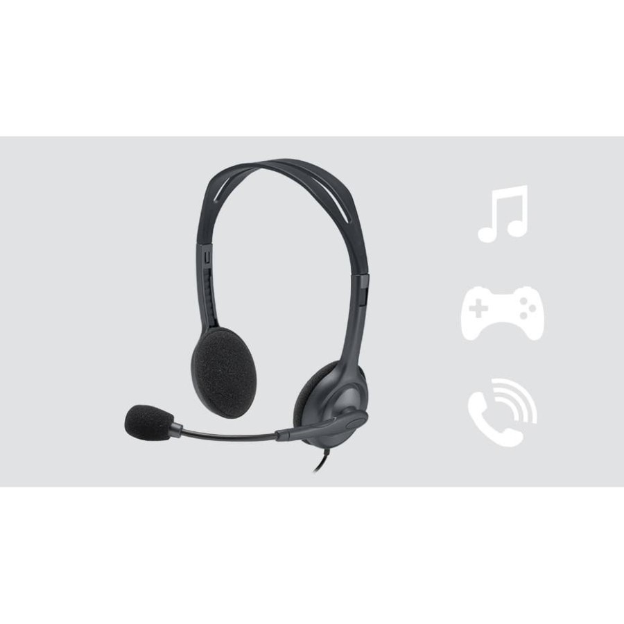 Headset | Headphone Logitech H111 Stereo - Garansi Resmi 1 Tahun