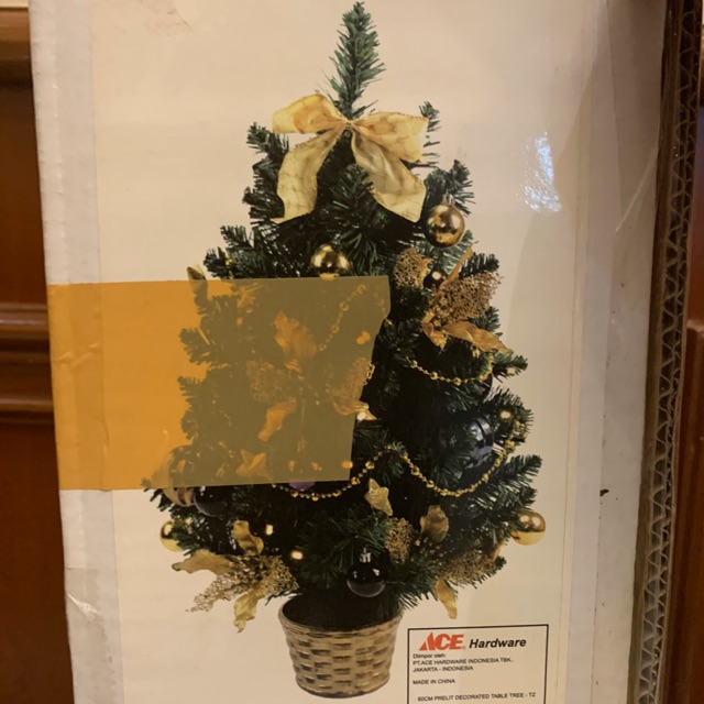 Pohon Natal Meja Ace Hardware Full Ornaments - tinggi 60cm