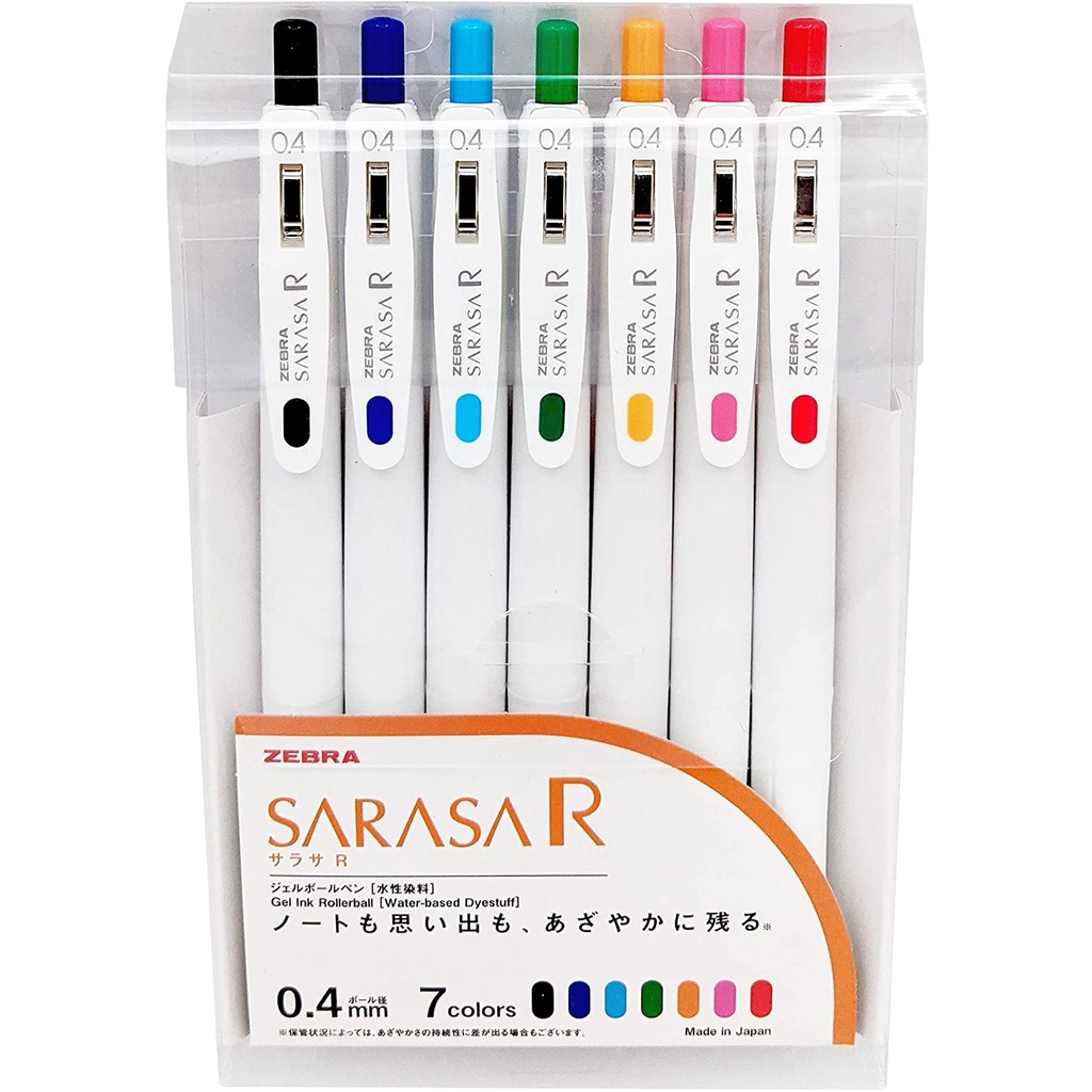 

Zebra Sarasa R 0.4 mm Gel Ballpoint Pen Set of 7 Color