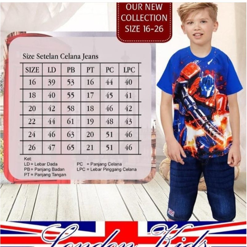 Setelan cowok ABG London kids 8-13th premium jeans