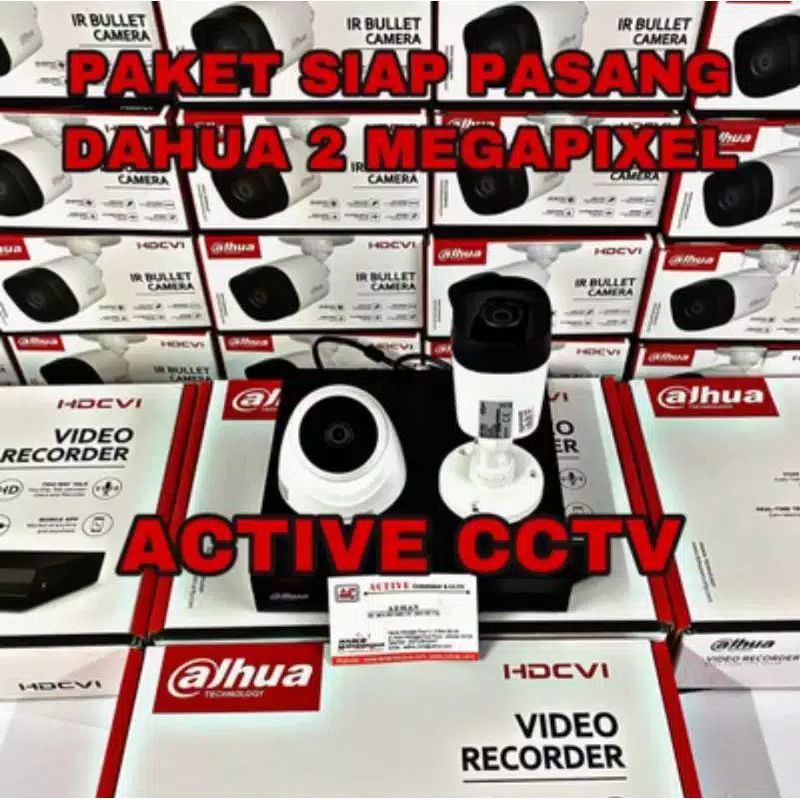 PAKET CCTV DAHUA 2 KAMERA DVR 4 CHANNEL HDD 1TB