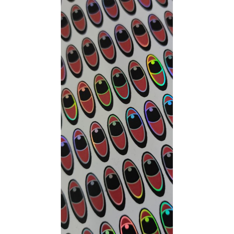 Sticker Mata Ikan Metal Jig SFC Isi 50 Pcs (Very Slime &amp; Full Hologram)