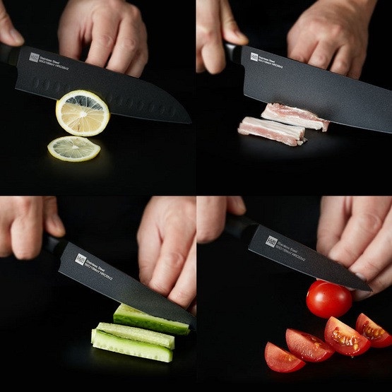 Pisau Dapur Set Chef Daging Buah Holder Rak Pisau Kitchen Knife 5 in 1