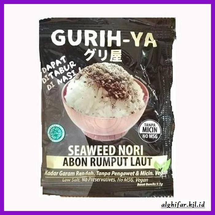 

gnidderdsaus- gurih-ya seaweed seasoning ( abon rumput laut ) - 1pc 5,5 g -asliiiiii.