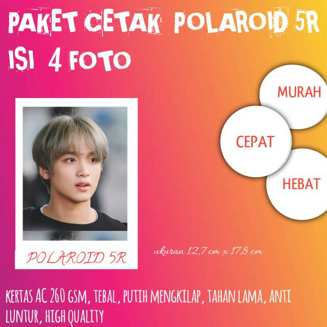 (Bisa COD) CETAK FOTO 5R Laminasi GLossi isi 4foto