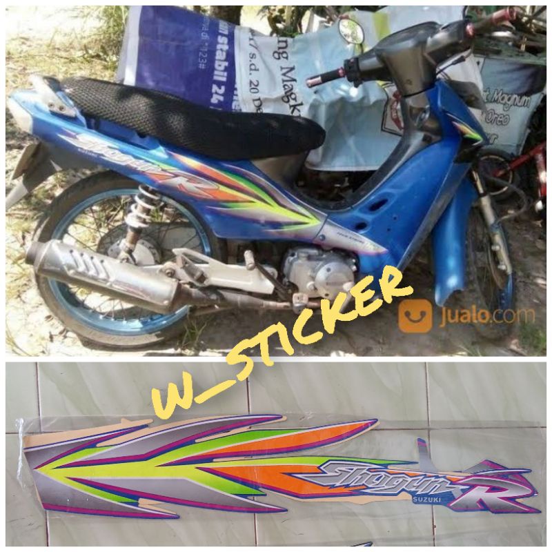 Striping Suzuki Shogun Kebo Biru Shogun R 2003 Biru Shogun 110 Biru