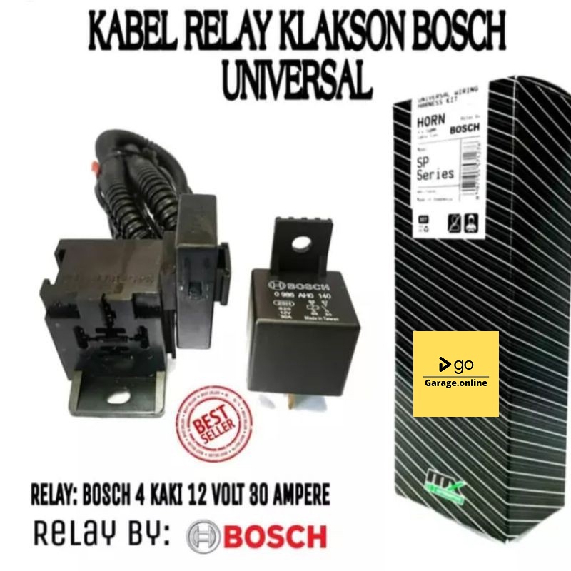 Kabel Set Relay Klakson MX 12V Universal Untuk Segala Macam Merk Klakson Bosch Hella Denso