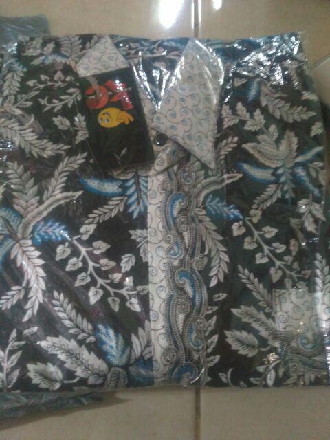 Bswart Batik Hrb026 Kenongo Hem Pendek Padi Pekalongan M L Xl Batik Pria Murah Modern Grosir