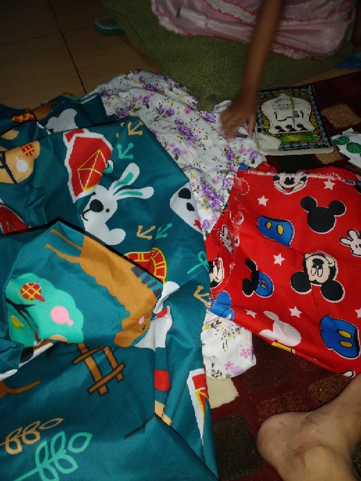 Bahan Sprei Meteran Katun Micro Motif Mickey Mouse (per 0.5m)