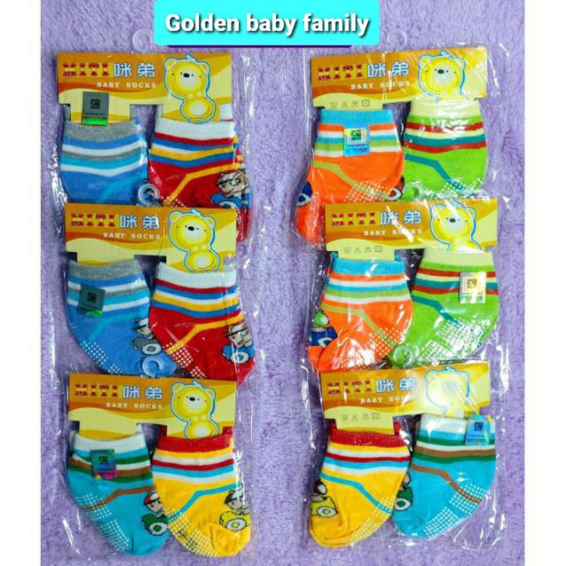 Miti Baby Socks (set isi 2 /3 set kaos kaki) kaos kaki bayi Anti Slip